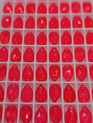 Капли Неон Красный коралл 7*12мм