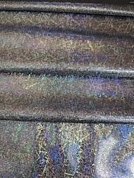 Голография №135 цвет Серебро на черном "Морозный узор"