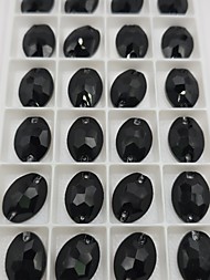 Овал 13*18мм Джет черный упаковка 24 шт.