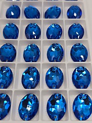 Овал Капри Блю 13*18мм, упаковка 24 шт.