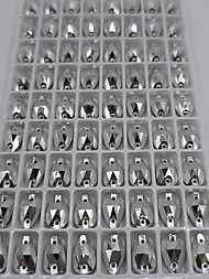 Капли Серебро 7*12мм, упаковка 72 шт.