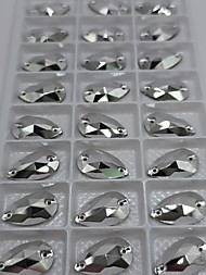 Капли Серебро 11*18мм, упаковка 24 шт.