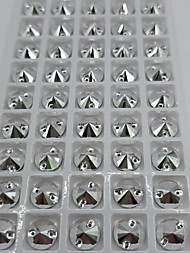 Риволи Серебро 10мм, упаковка 45 шт.