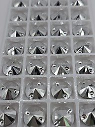 Риволи Серебро 14мм, упаковка 28 шт.