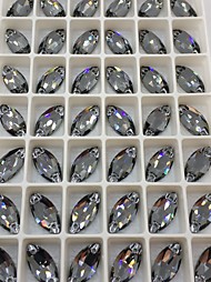 Лодочки 7*15мм Black Diamond "черный бриллиант"