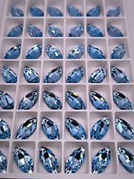 Лодочки Light Aquamarine 7*15 мм, упаковка пластина 48 шт.